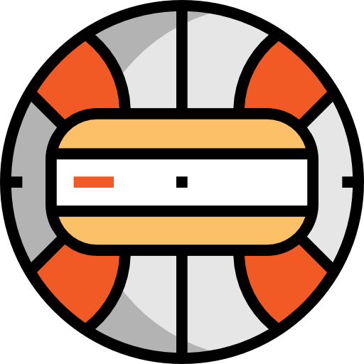 バレーボール Detailed Straight Lineal color icon