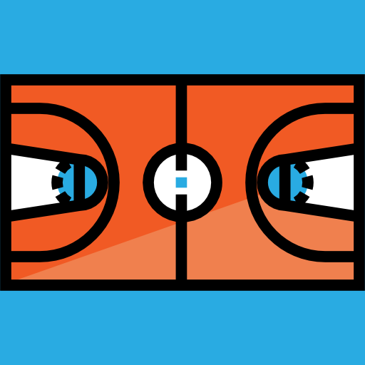 basketball platz Detailed Straight Lineal color icon