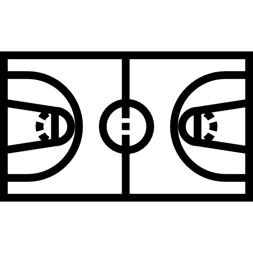 campo da basket Detailed Straight Lineal icona