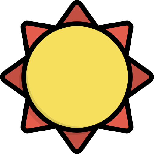 soleado Special Lineal color icono