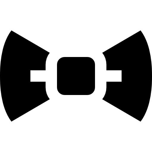 corbata de moño Basic Straight Filled icono