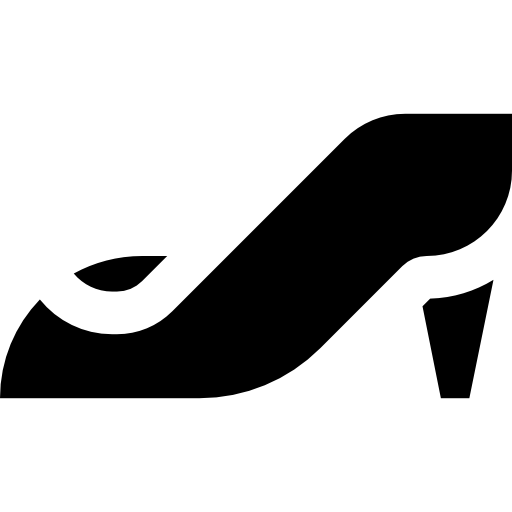 High heel Basic Straight Filled icon