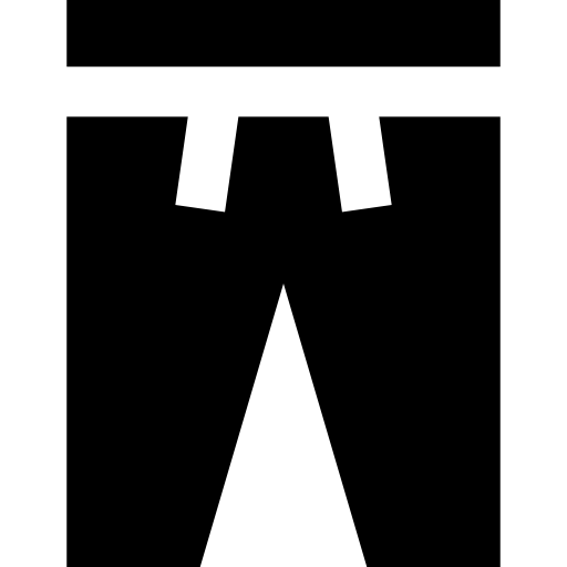 Trousers Basic Straight Filled icon