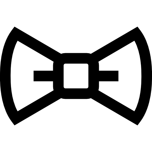 corbata de moño Basic Straight Lineal icono