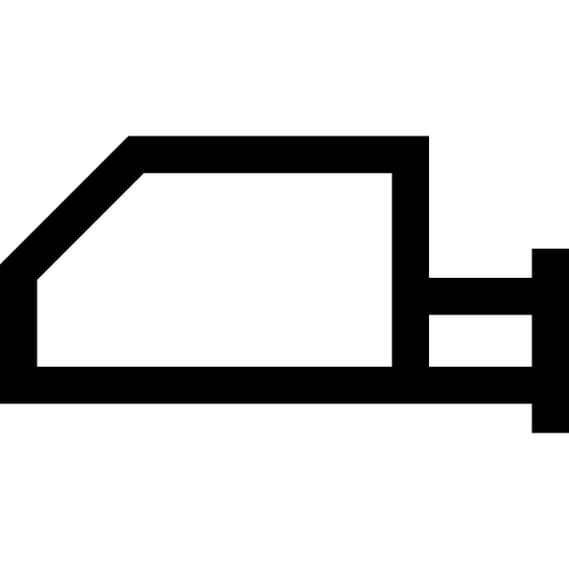 achteruitkijkspiegel Basic Straight Lineal icoon