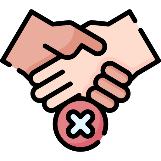 No handshake Special Lineal color icon