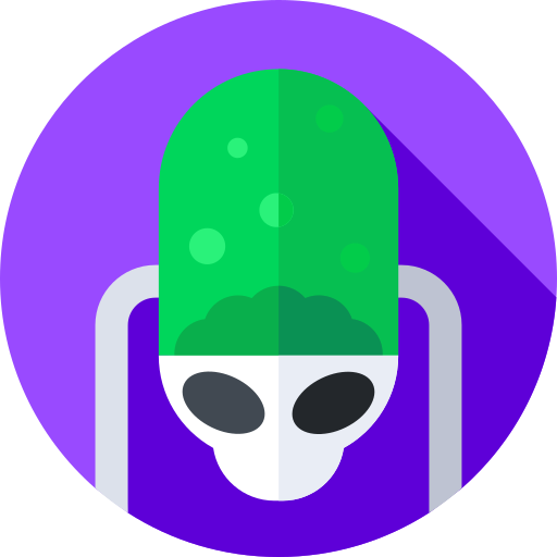 Alien Flat Circular Flat icon