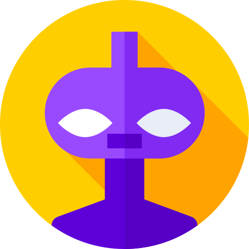 Alien Flat Circular Flat icon