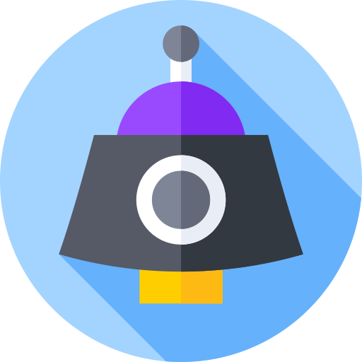 Spaceship Flat Circular Flat icon