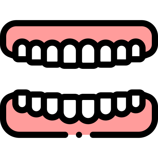 Dentures Detailed Rounded Lineal color icon