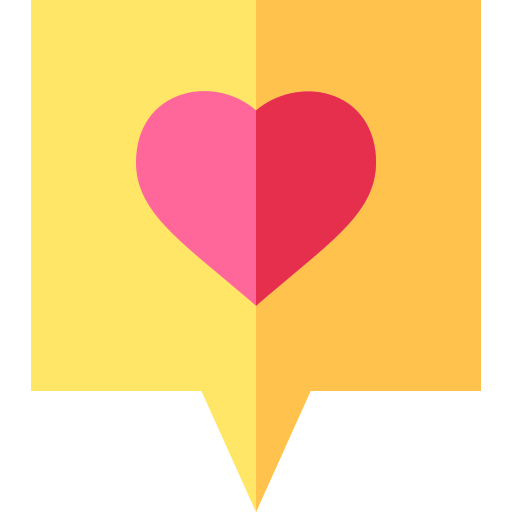 liefdesbericht Basic Straight Flat icoon