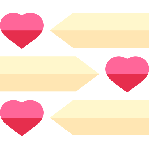 liefdesbericht Basic Straight Flat icoon