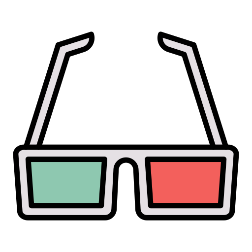 lunettes 3d Generic Outline Color Icône