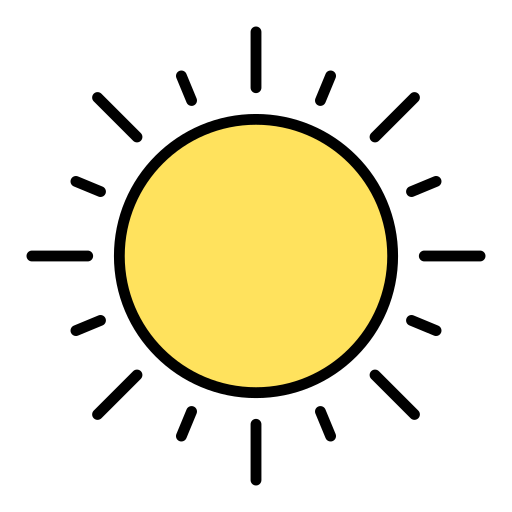 zon Generic Outline Color icoon