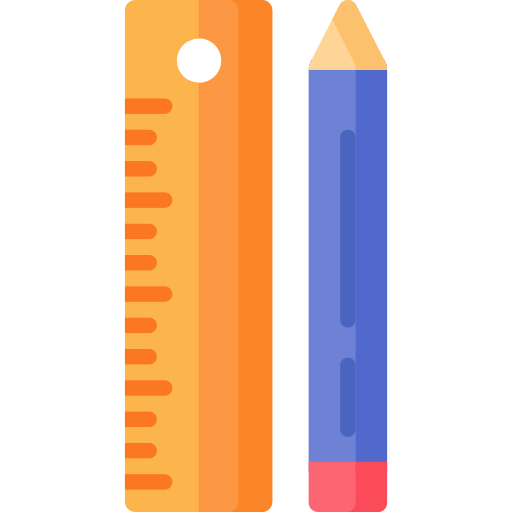 Pencil and ruler Special Flat icon