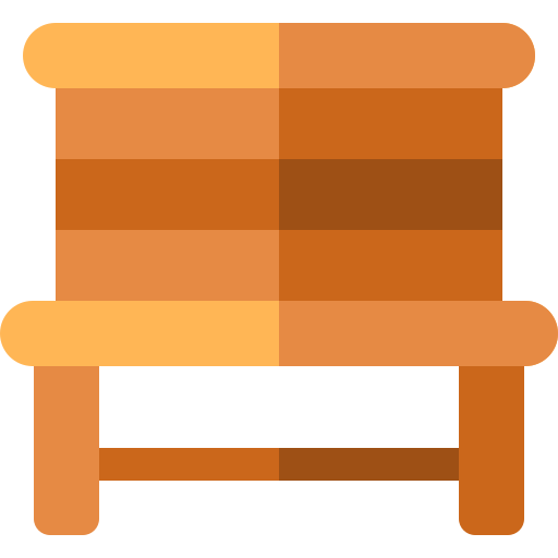 sedia di legno Basic Rounded Flat icona