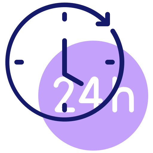 24 hours Inipagistudio Lineal Color icon