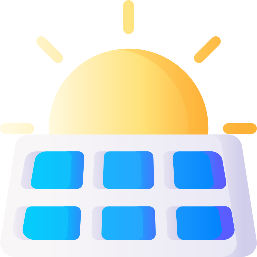 panel solar 3D Basic Gradient icono
