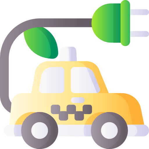 Eco car 3D Basic Gradient icon