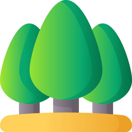 bosque 3D Basic Gradient icono