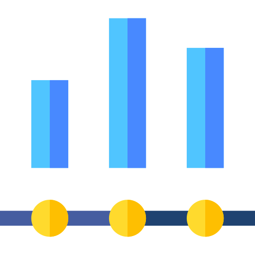 diagramme à bandes Basic Straight Flat Icône