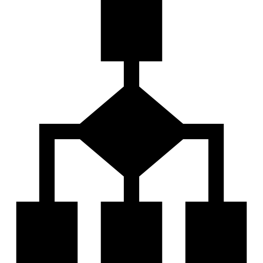 diagram Basic Straight Filled icoon