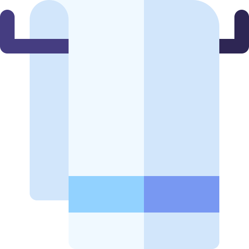serviette Basic Rounded Flat Icône