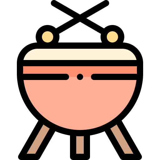 timpani Detailed Rounded Lineal color icon