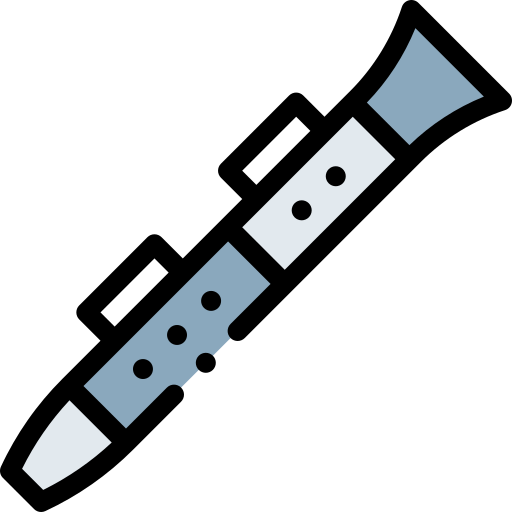 Flute Detailed Rounded Lineal color icon