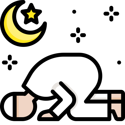 Pray Generic Outline Color icon