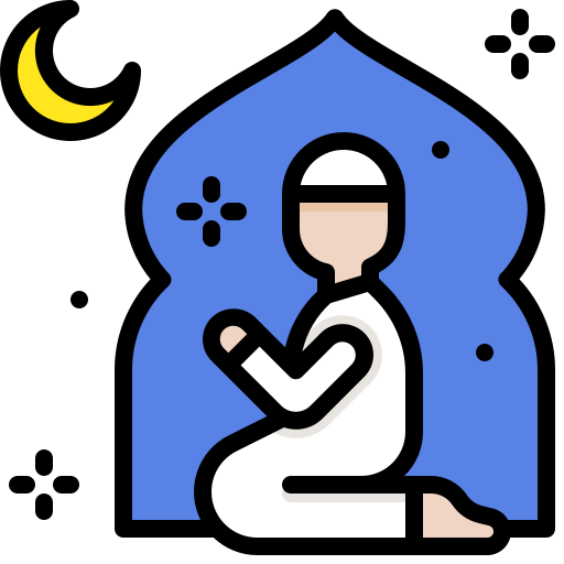 Pray Generic Outline Color icon