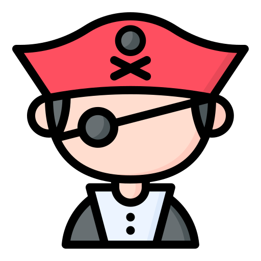 pirata Generic Outline Color icono