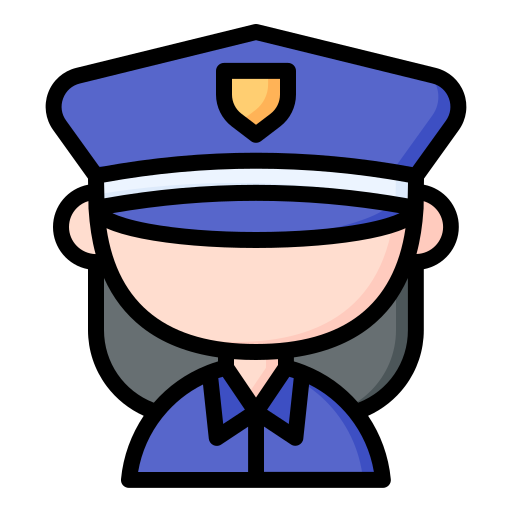 Женщина-полицейский Generic Outline Color иконка