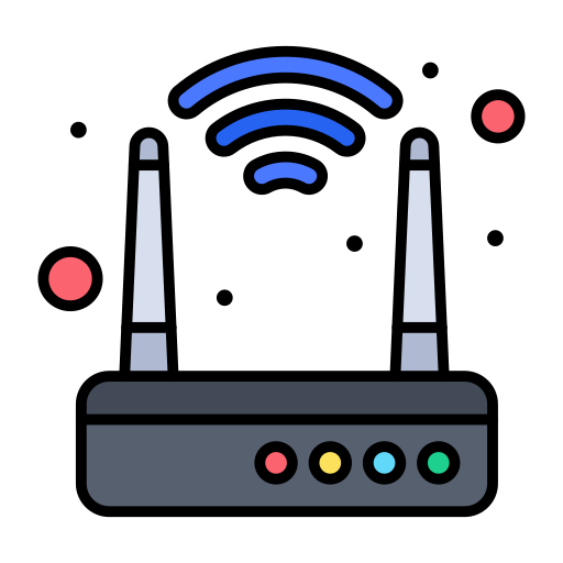modem Flatart Icons Lineal Color icon