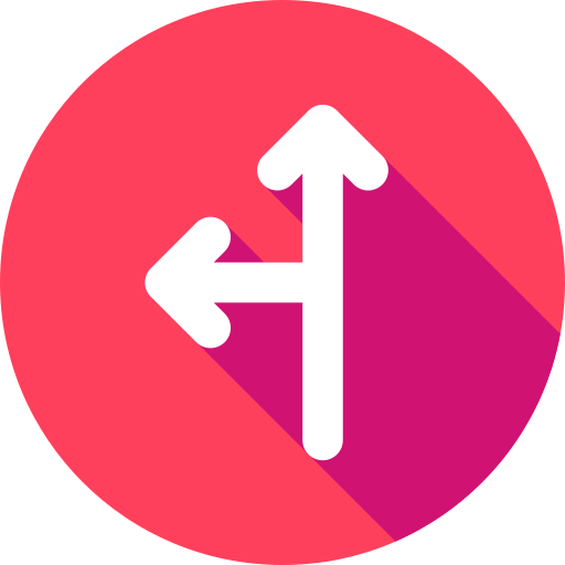 T junction Generic Flat icon