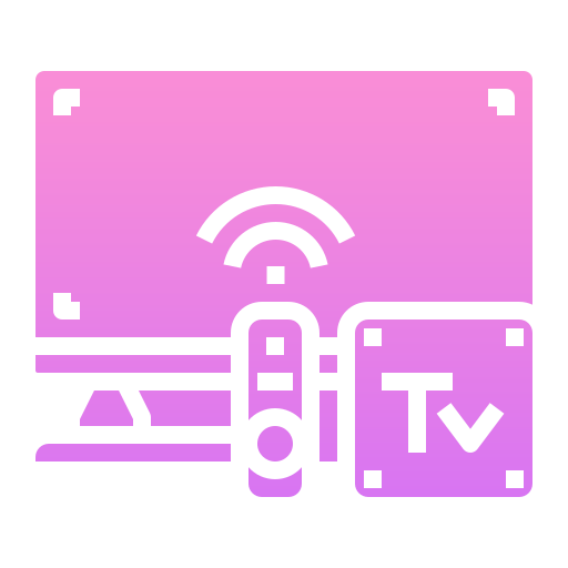televisión inteligente Generic Flat Gradient icono
