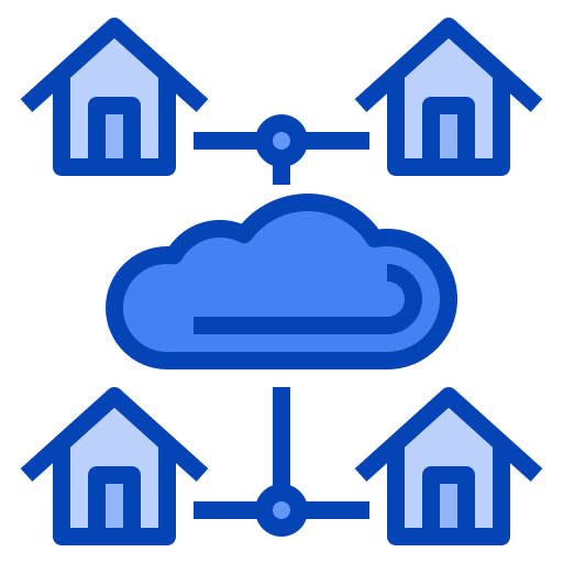 connessione cloud Generic Blue icona