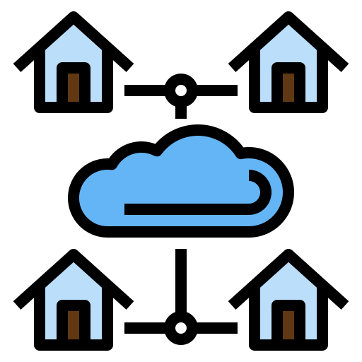 connexion au cloud Mavadee Lineal Color Icône
