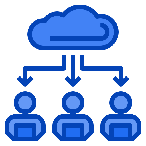 connexion au cloud Generic Blue Icône