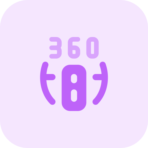 360 度ビュー Pixel Perfect Tritone icon