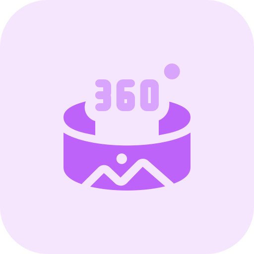 360 grad Pixel Perfect Tritone icon