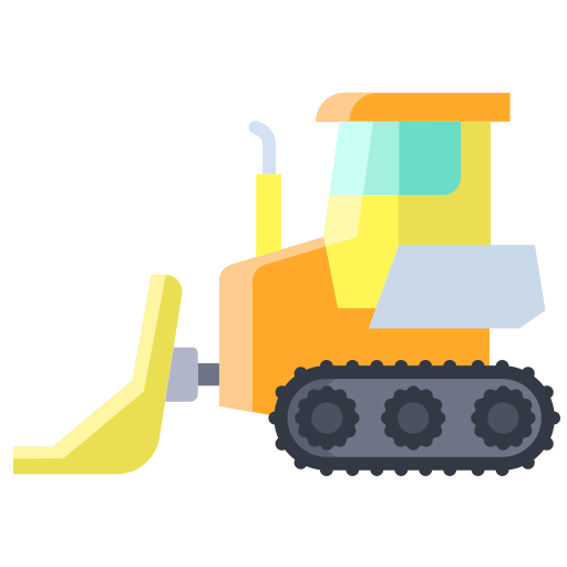 bulldozer Icongeek26 Flat icoon
