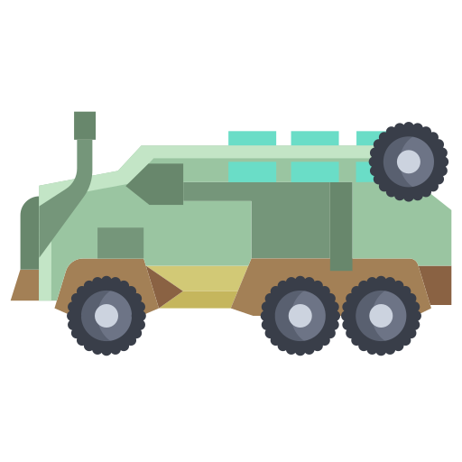 vehículo militar Icongeek26 Flat icono