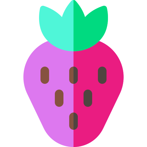 fraise Basic Rounded Flat Icône