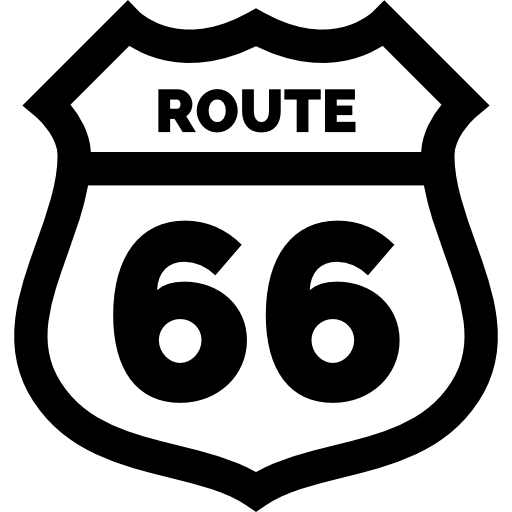 route 66 Basic Straight Lineal icon