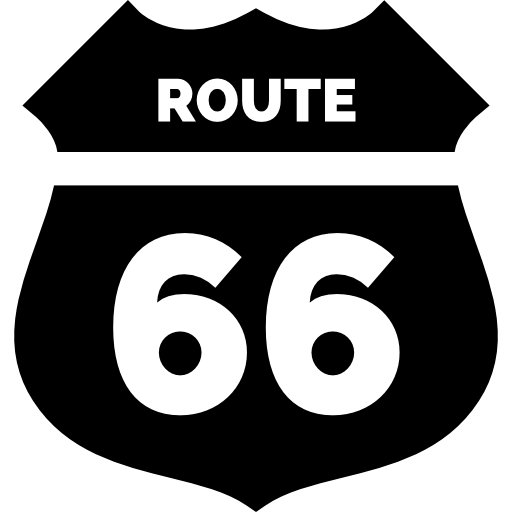 route 66 Basic Straight Filled icon