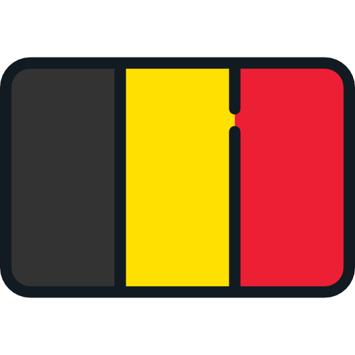 belgië Flags Rounded rectangle icoon