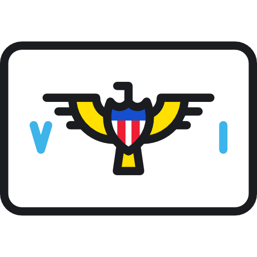 islas virgenes Flags Rounded rectangle icono