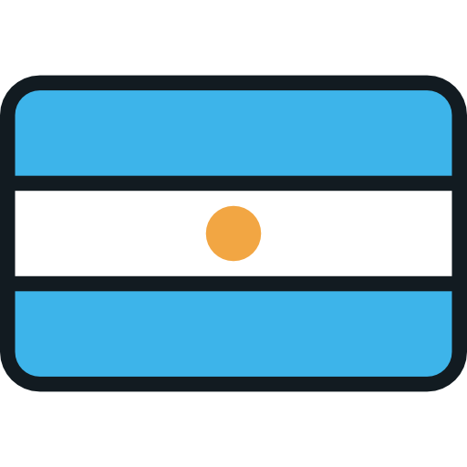 argentyna Flags Rounded rectangle ikona