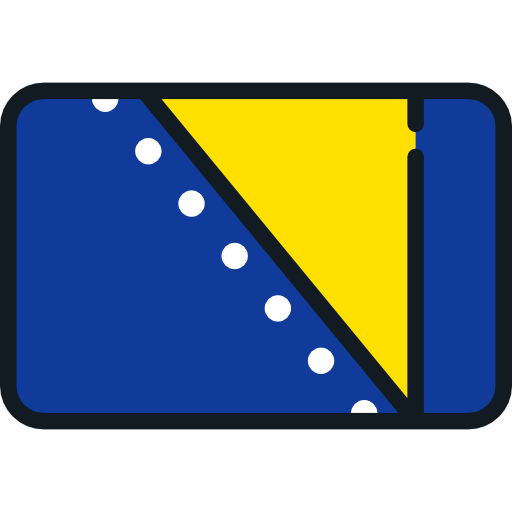 Bosnia and herzegovina Flags Rounded rectangle icon